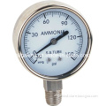 Ammonia Pressure Gauge, YA63R, Stainless Steel Pressure Gauge, Measuring Pressure of Liquefied Ammonia, Gas, or Other Mixtures in Cooling Equipments